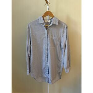Alex Mill Cotton Stripe Button-Back Shirt, Size 41